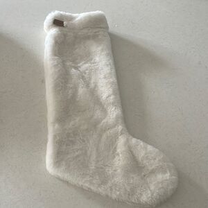 Koolaburra white furry holiday stocking by Ugg
